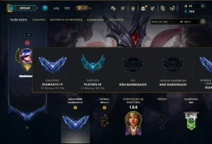 Diamante 4 com 100 Champs e 24 Skins