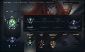 Conta  League of legends Platina 2