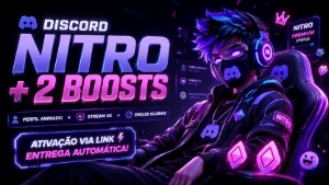 🏆Discord Nitro + 2 Boosts | Ativação Imediata por Link 🚀