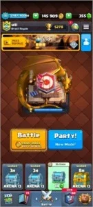 Conta Clash Royale N11, 5307 Troféus, Arena master II