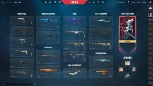 Prata 2 com TODOS os Champs e 247 Skins + Skins no Valorant