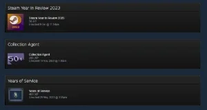Steam (8 anos) - Jogos e DLCs / Troféus e insignias