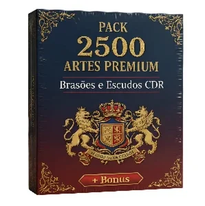 2500 Artes Premium de Brasões e Escudos (CDR) + Bônus