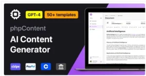 phpContent – AI Content Generator Platform (SaaS)