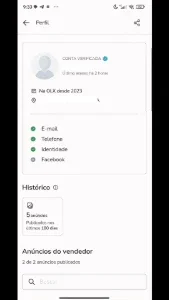 Conta olx verificada