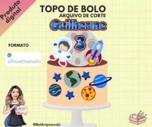 Arquivo De Corte - Topo De Bolo Em Camada - Astronauta