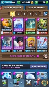 Clash Royale nível 12 mais clash of clash cv 8 full