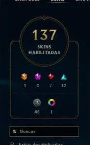 Conta LoL 149 Skins