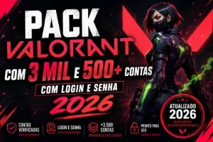 Pack Valorant Com 3 Mil e 500+ Contas Com Login e Senha 2026