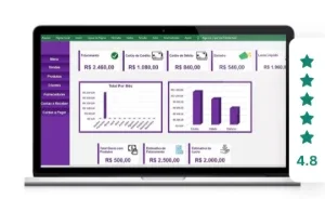 Planilha de Controle Financeiro e Cadastro de Clientes