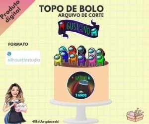 Arquivo De Corte - Topo De Bolo - Among Us