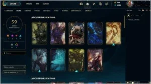 Conta Unranked, antes PLATINA 89 Campeões & 59 skins mmrALTO