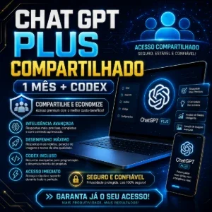 Chat Gpt ChatGpt Plus 1 Mês + Codex