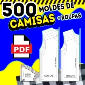 Moldes de Costura Para Imprimir Camisetas -500 Moldes Roupas