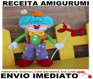 Receita Crochê Amigurumi - Arlo o Palhaço