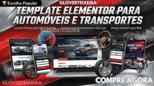 Templates Elementor para Sites Automóveis e Transportes