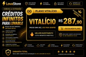 Extensão Lovable Créditos Infinitos | LovaStore -  Vitalício