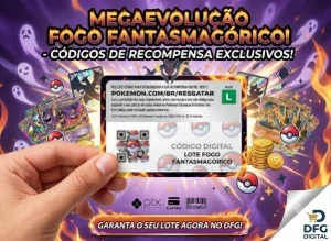 Código Pokémon TCG Live - Booster Megaevolução / Fogo Fantas