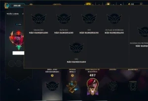 Unranked com TODOS os Champs e 101 Skins ( ADC / MID )