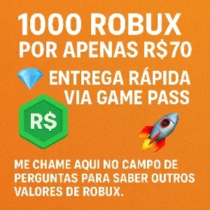💎 1000 Robux por Apenas R$70 – Entrega Rápida via Game Pass