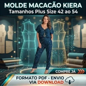Molde Macacão Kiera - Tamanhos 42 ao 54