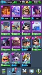 CLASH ROYALE 2781 GEMAS,6 LENDÁRIAS.LVL 9,ARENA 9.TROCA NICK