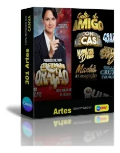 301 Artes Editáveis Para Canvas Gospel