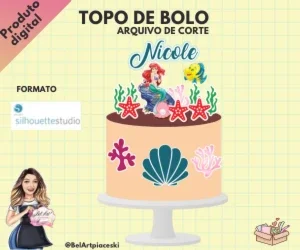 Arquivo De Corte - Topo De Bolo - Pequena Sereia