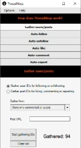 ThreadNinja 1.3 Bot para Automação no Threads C/GERADOR