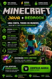 Minecraft Original Java + Bedrock para PC | Entrega Imediata