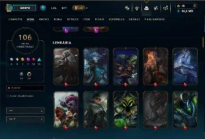 Conta de 2015 muitas skins