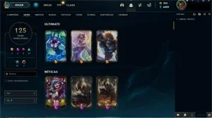 Conta Lol Platina Varias skins vitoriosas.