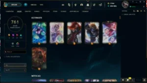 Conta de 2016 -  761 Skins - Platina 1