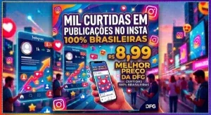 Mil curtidas em publicações no insta 100% brasileiros 8,99