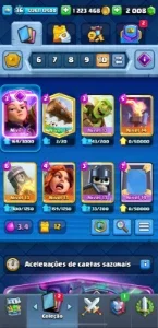 Clash royale, 1.2 milhões de gold e 2k gemas, 5600 troféus