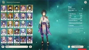 Conta nv 55 INCRÍVEL com 9 personagens 5 estrelas !!!!