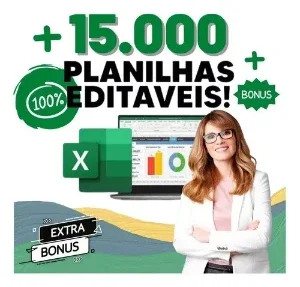 MEGA Pack +15.000 Planilhas Excel Editáveis + SUPER BRINDE
