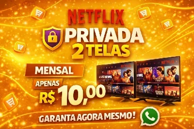 Netflix Privada 4K | 2 Telas Com Pin | 30 Dias (Mensal)