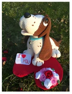 Receita em PDF - Cachorro Fofo Olhando para Cima Amigurumi