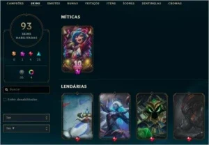 Acc LOL de 2014 Level 245 - Ouro IV - 93 Skins - Full Champs