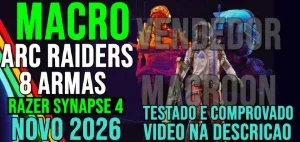 MACRO Arc Raiders - 8 Em 1 - Mouses Razer - NOVO 2026