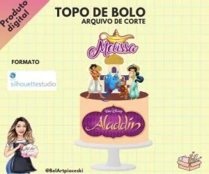 Arquivo De Corte - Topo De Bolo - Aladin