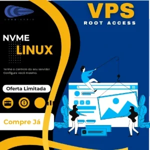 VPS Linux Servidor 4Vcore 8GB Ram 72GB Nvme - Acesso root
