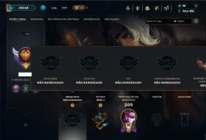 Unranked com 100 Champs e 46  Skins ( ADC / MID )