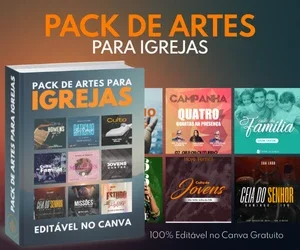 Pack de Artes para Igrejas Editável no Canva