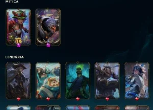 Conta lol unranked todos os campeões (menos mel) 200 skins
