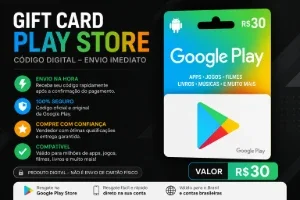 Gift Card Google Play R$30 Código Digital Envio Rápido