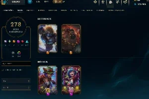 Conta League Of Legends com 278 Skins