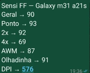 Sensi pra galaxy m31 a21s