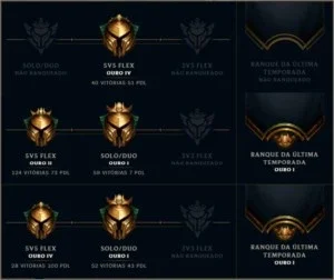 3 contas League of Legends (venda junta)
